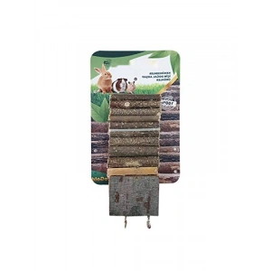 Ahşap Kemirgenler İçin Çift Platform Köprü, 7x35 cm