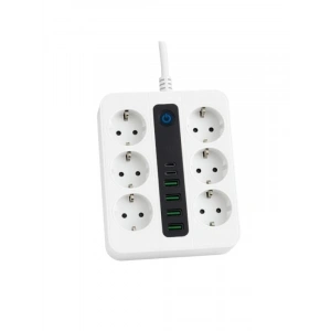 Akıllı Çoklu Priz, 6 Priz + 4 USB Çıkışı