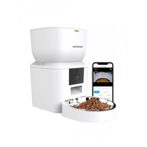 Akıllı Kedi Mama Kabı, Wi-Fi Uzaktan Kontrol, 480P Kamera, 4lt Kapasiteli