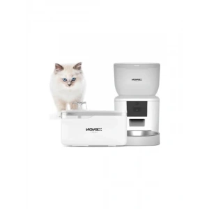 Akıllı Otomatik Kedi Köpek Mama Kabı ve Su Pınarı 2li Set
