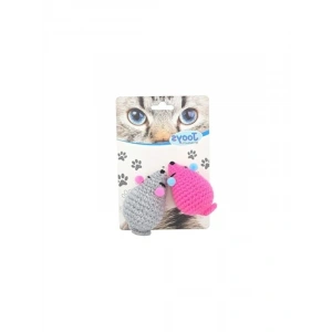 Amigurumi Kedi Oyuncağı - İkili Fare Seti