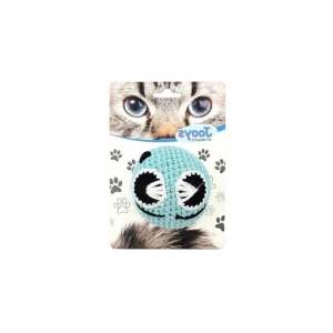 Amigurumi Kedi Oyuncağı - Turkuaz Emoji Tasarım