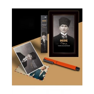 Atatürk Temalı 2026 Ajandası - Ayraç ve Kartpostal ile