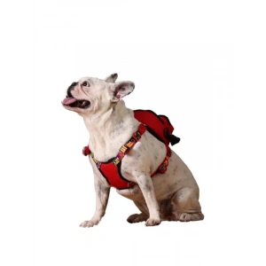 Ayarlanabilir Çantalı Göğüs Tasması ile Çok Cepli Köpek Sırt Çantası