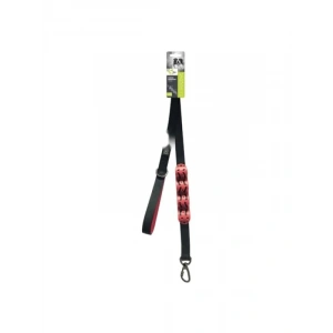 Ayarlanabilir Şok Emici Gezdirme Tasması (Black/Red, 120 cm)