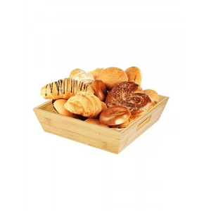 Bambu Ekmeklik ve Meyvelik, Kare Büyük Ebat (25 cm)