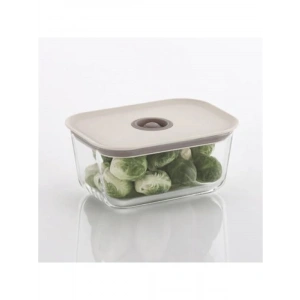 Bej Renk Dikdörtgen Saklama Kabı - 800 ml Kapasite