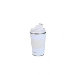 Beyaz Paslanmaz Çelik Kahve Bardağı - 380 ml