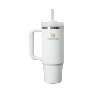 Beyaz Pipetli Termos Bardak - 0.89 Litre, Vakumlu Yalıtım Teknolojisi