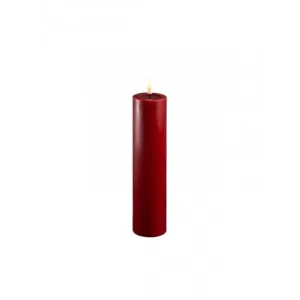 Bordo Renkli LED Mum, 5x20 cm