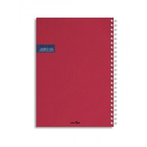 Bordo Sert Kapaklı Spiralli Defter - 200 Sayfa