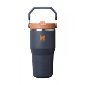 Çift Duvarlı Yalıtımlı Pipetli Termos Bardak, Lacivert, 0.60 Litre