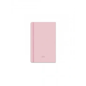 Çizgili Ciltli Defter - 13x21 cm, Pembe