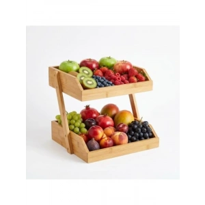Çok Amaçlı Bambu Organizer Raf - 2 Katlı (26x32x23 cm)