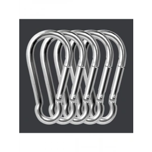 Çok Amaçlı Yaylı Karabina Seti, Metal, 12 mm, 5 Adet