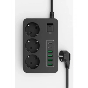 Çoklu Priz, 3 AC Soket + 5 USB Portu