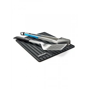 Dayanıklı Silikon Yan Raf Paspası, 35 cm x 27,3 cm, Siyah