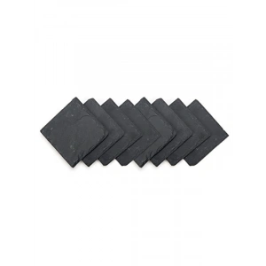 Doğal Arduvaz İçecek Altlığı, 10,2 x 10,2 cm, 20 Adet
