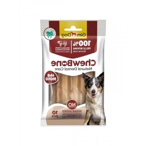 Doğal Rawhide Sticks Burgu Köpek Çiğneme Kemiği 9-10 mm 80 Gr 10lu