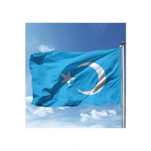 Doğu Türkistan Milli Bayrağı 70x105 cm Raşel Dijital Baskı