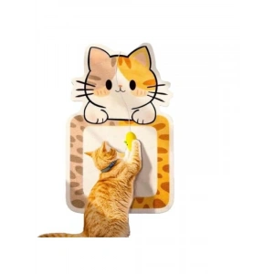 Duvara Yapışan Desenli Kedi Tırmalama Tahtası - 50x80 cm