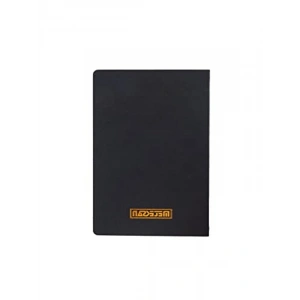Düz Siyah Defter - Karton Kapaklı, 32 Yapraklı, İplik Dikişli, 17x24 cm