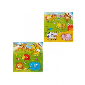 Eğitici Tahta Bultak Raptiyeli Puzzle - 5 Parça