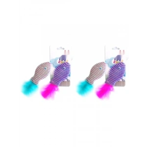 Eğlenceli Kedi Köpek Aktivite Oyuncakları, Balık Seti (2 Paket)