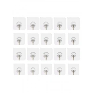 Ekonomik Fiyatlı 20 Adet Tekli Şeffaf Askı - 6 cm