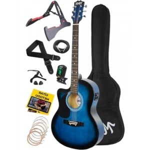 Elektro Akustik Gitar Seti - 40 İnç, Ekolayzerli, 4/4 Yetişkin