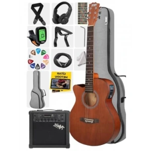 Elektro Akustik Gitar Seti - Amfi, Gigbag, Tuner, Askı, Capo, Jak Kablo Dahil