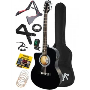 Elektro-Akustik Gitar Seti - Ekolayzerli 40 İnç