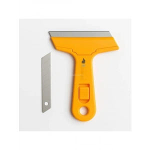 Ergonomik Cam Kazıma Bıçağı - 100 mm Keskin Çelik Uç