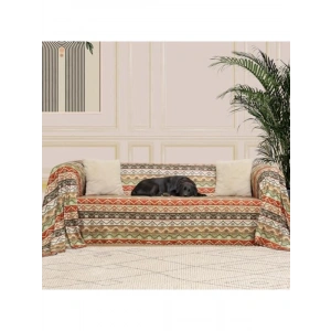 Etnik Desenli Mikrofiber Koltuk Örtüsü ve Şalı, Kaymaz 180x300 cm