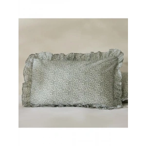 Fırfırlı Desenli Yastık Kılıfı, 2li Set, Yeşil