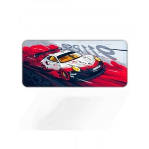 Geniş 90x40 cm Yarış Araba Tasarımlı Kaymaz Mouse Pad - Suya Dayanıklı Yüzey