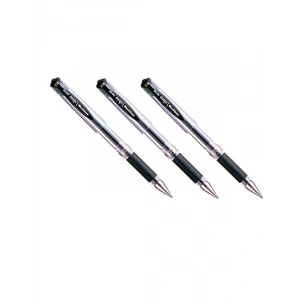 Geniş Uçlu Rollerball Jel Kalem, 1,0 mm, Siyah Renk, 3lü Paket