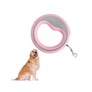 Geri Çekilebilir 2.5 Metre Otomatik Köpek Tasması - Pembe