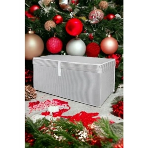 Gri Renkli 60x40x30 cm Kapaklı Çok Amaçlı Saklama Kutusu - Mega Boy Hurç