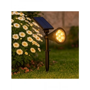 Güneş Enerjili 7W Amber LED Bahçe Aydınlatma - Suya Dayanıklı Tasarım