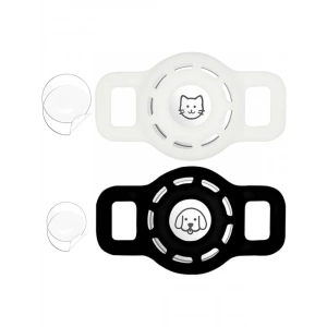 Hava Etiketli Kedi Tasma Kılıfı - 2li Paket, Silikon Su Geçirmez