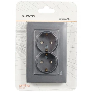 İkili Topraklı Priz Çocuk Koruma Özellikli (Füme)