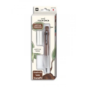 Kahverengi 0,5 mm Kalem ve Silgi Yedekli Set