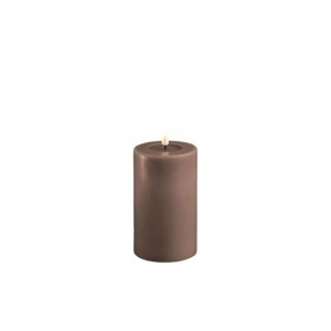 Kahverengi Alevsiz LED Mum - 7,5x12,5 cm