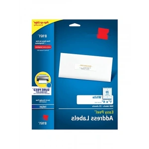 Kalıcı Yapıştırıcı Etiketler - 2,54 cm x 10,16 cm, 500 Adet