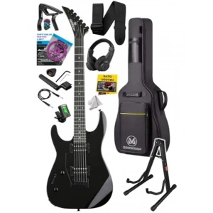 Kaliteli Elektro Gitar Seti - Siyah Gül Klavye, Yüksek Ses