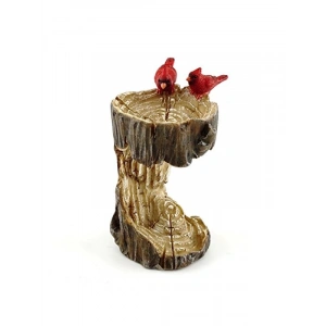 Kardinalli Minyatür Kuş Banyo Heykeli, 7,62 cm