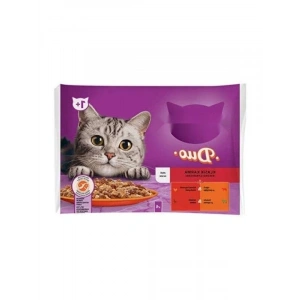 Karma Lezzetler İçeren Yetişkin Konserve Kedi Maması 4 Adet 85 Gr