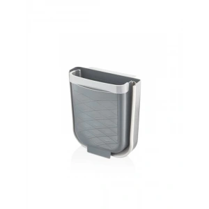 Katlanabilir Akordiyonlu Çöp Sepeti - 6 Litre - Gri