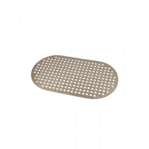 Kaydırmaz Oval Banyo Paspası - Vantuzlu, 66,5 x 36,5 cm, Taba Renk